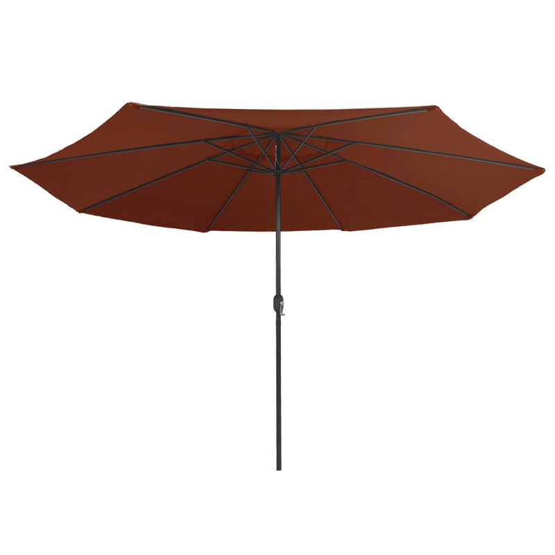 Outdoor Parasol with Metal Pole 400 cm Terracotta