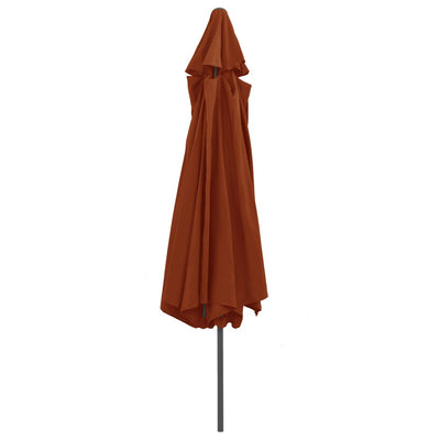 Outdoor Parasol with Metal Pole 400 cm Terracotta