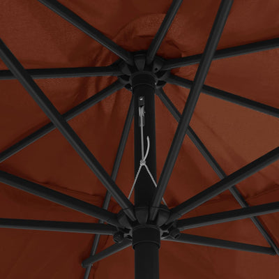 Outdoor Parasol with Metal Pole 400 cm Terracotta