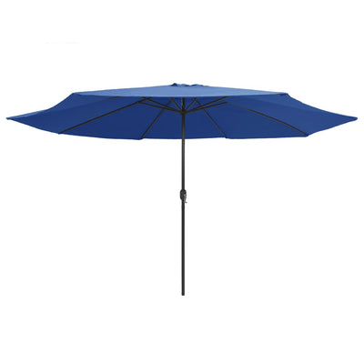 Outdoor Parasol with Metal Pole 400 cm Azure Blue