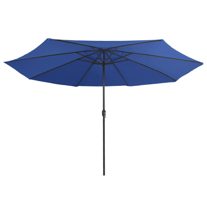 Outdoor Parasol with Metal Pole 400 cm Azure Blue