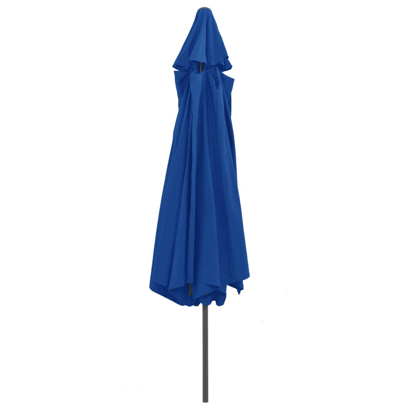 Outdoor Parasol with Metal Pole 400 cm Azure Blue