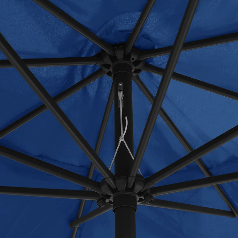 Outdoor Parasol with Metal Pole 400 cm Azure Blue