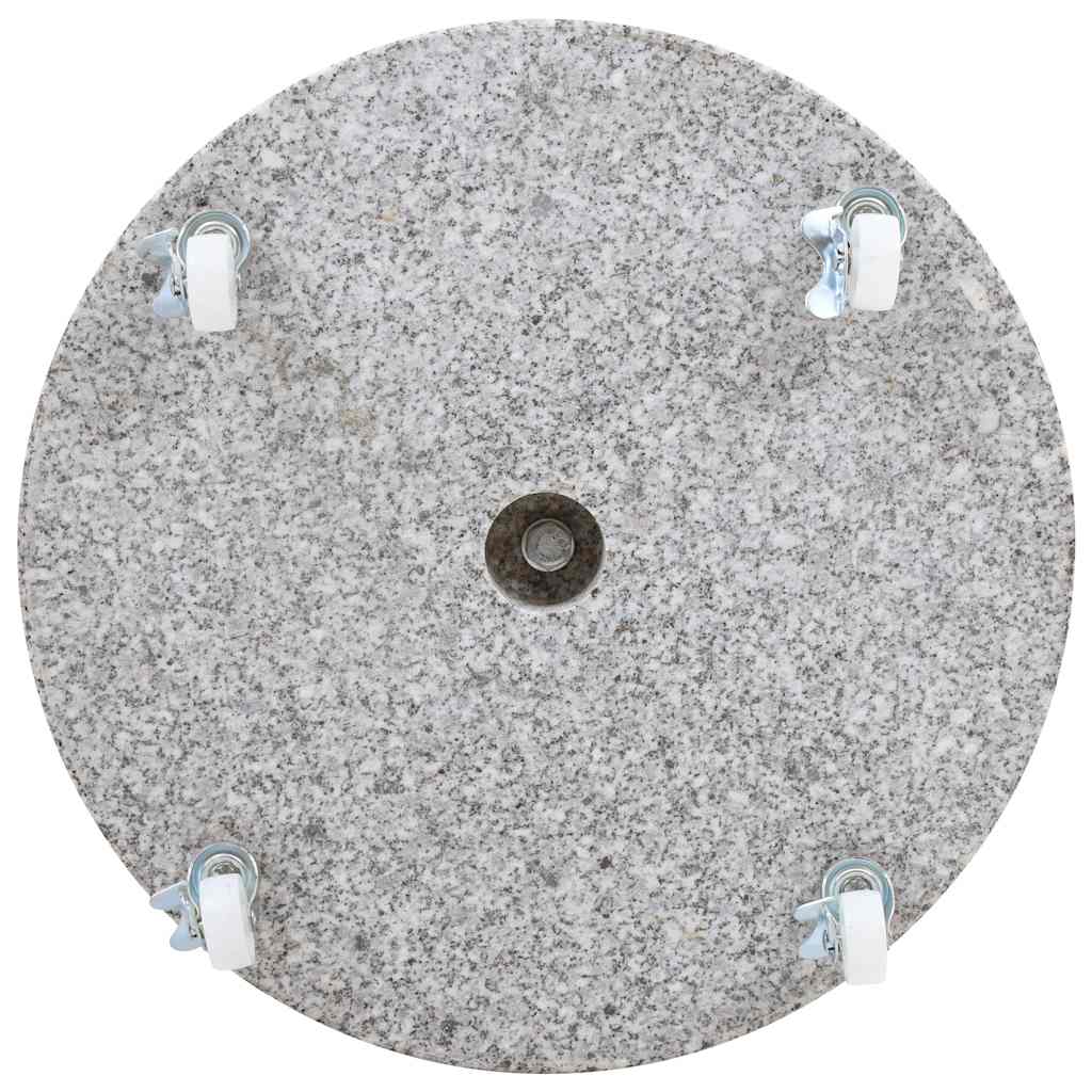 vidaXL Parasol Base Granite 30 kg Round Grey 5