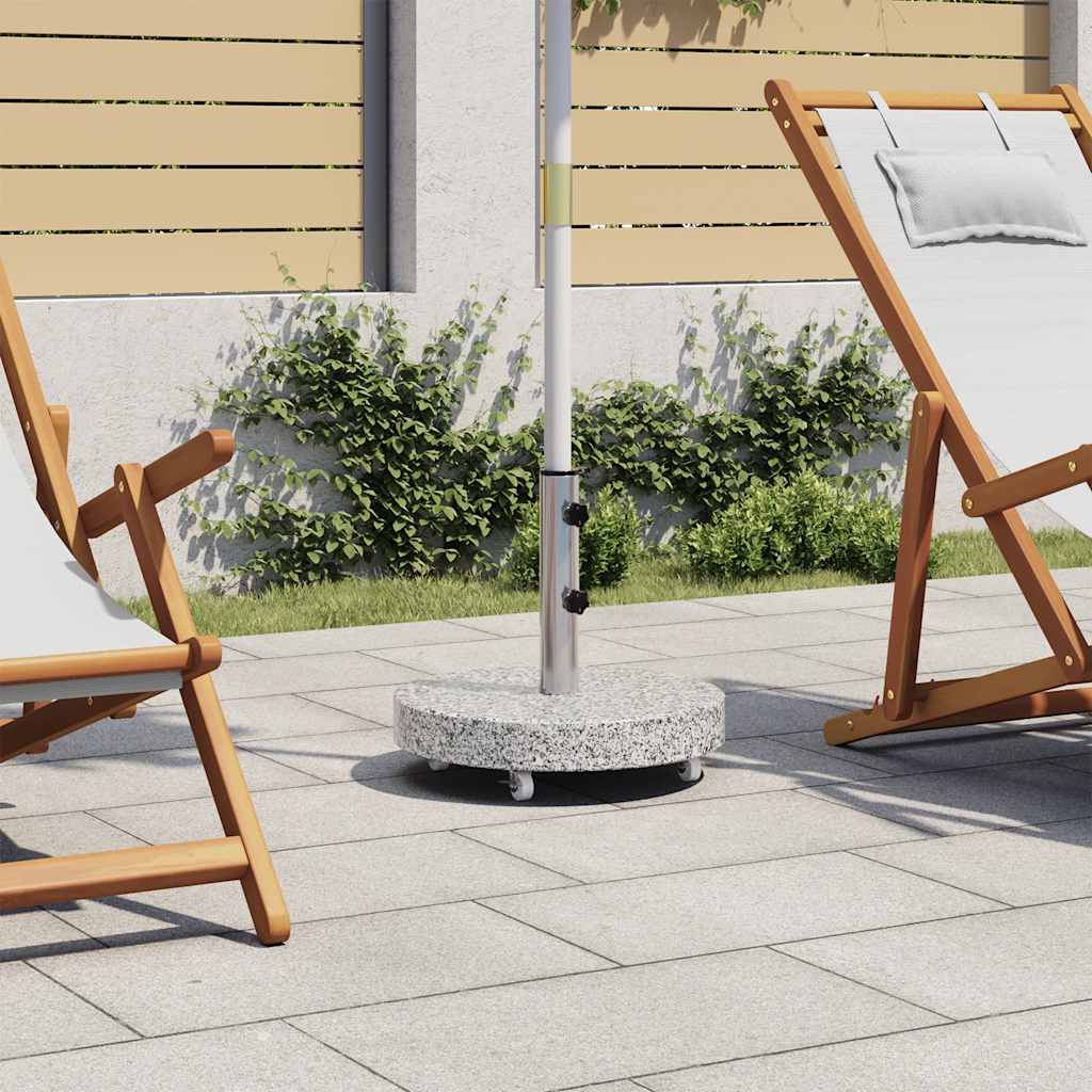 vidaXL Parasol Base Granite 30 kg Round Grey 1