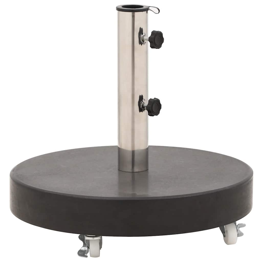 vidaXL Parasol Base Granite 30 kg Round Black 2