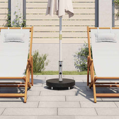 vidaXL Parasol Base Granite 30 kg Round Black 3