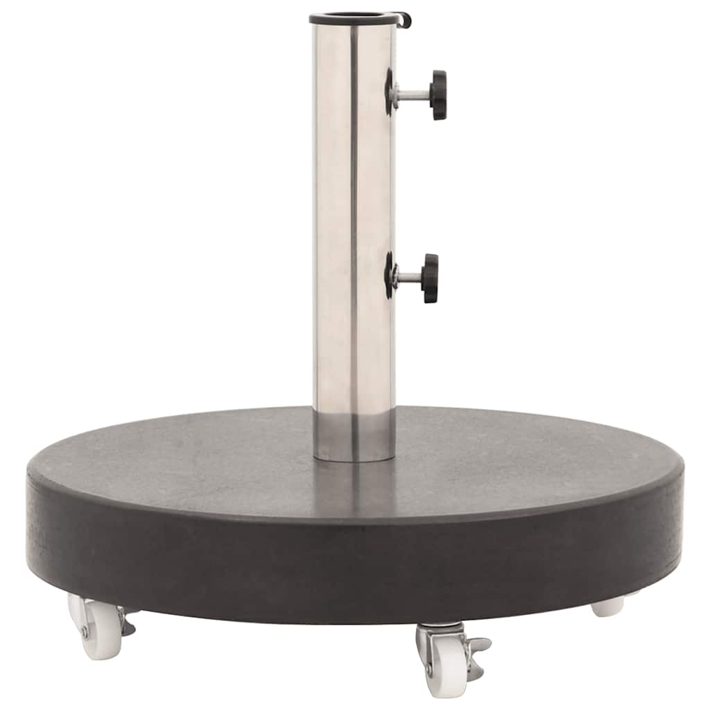 vidaXL Parasol Base Granite 30 kg Round Black 5