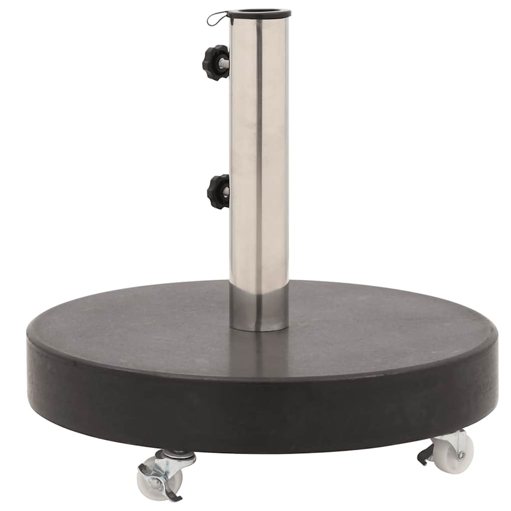 vidaXL Parasol Base Granite 30 kg Round Black 6