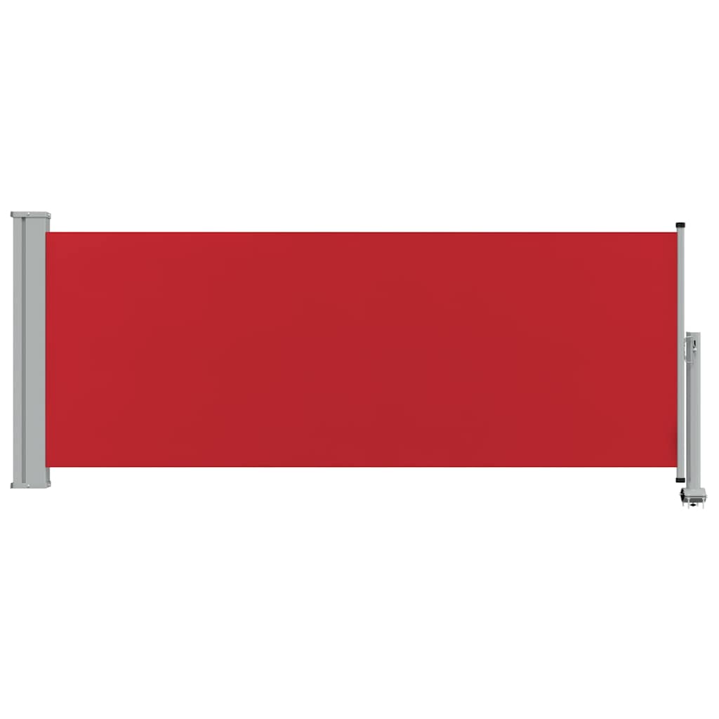 vidaXL Side Awning | Red screen + grey stand | Fabric with PU coating, Iron 5