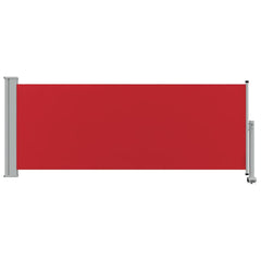 vidaXL Side Awning | Red screen + grey stand | Fabric with PU coating, Iron 5