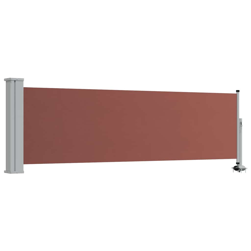 vidaXL Side Awning | Brown and grey 2