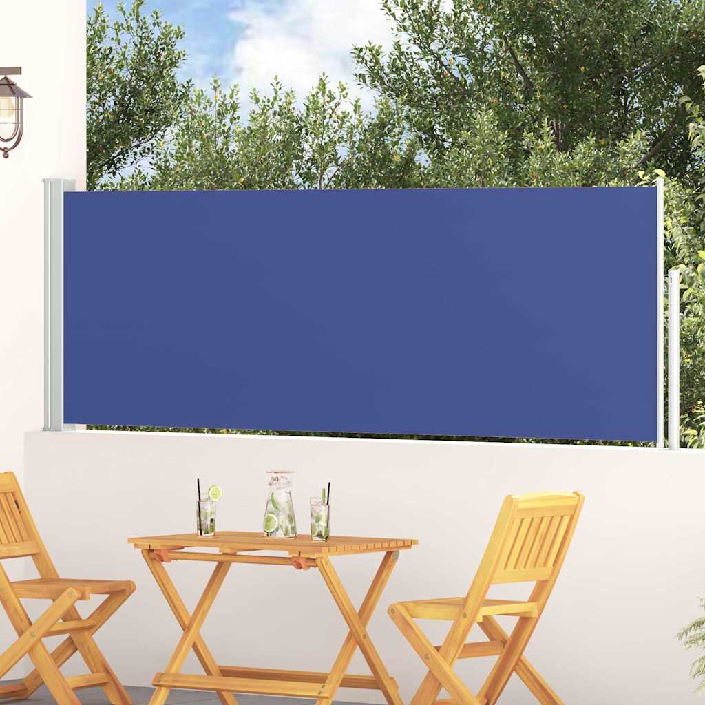 vidaXL Patio Retractable Side Awning 100x314 cm Blue 1