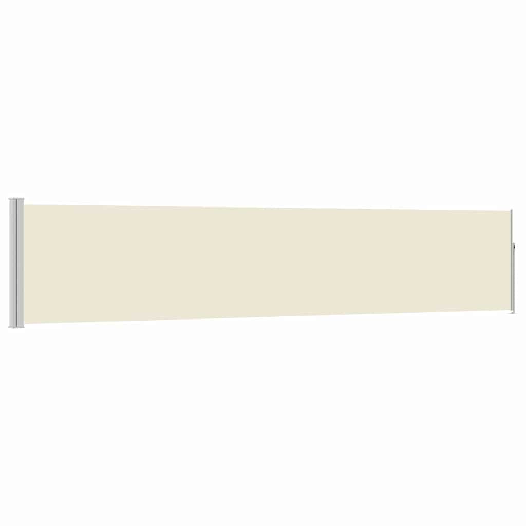 vidaXL Patio Retractable Side Awning 100x514 cm Cream 2