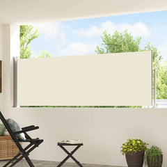 vidaXL Patio Retractable Side Awning 100x514 cm Cream 3