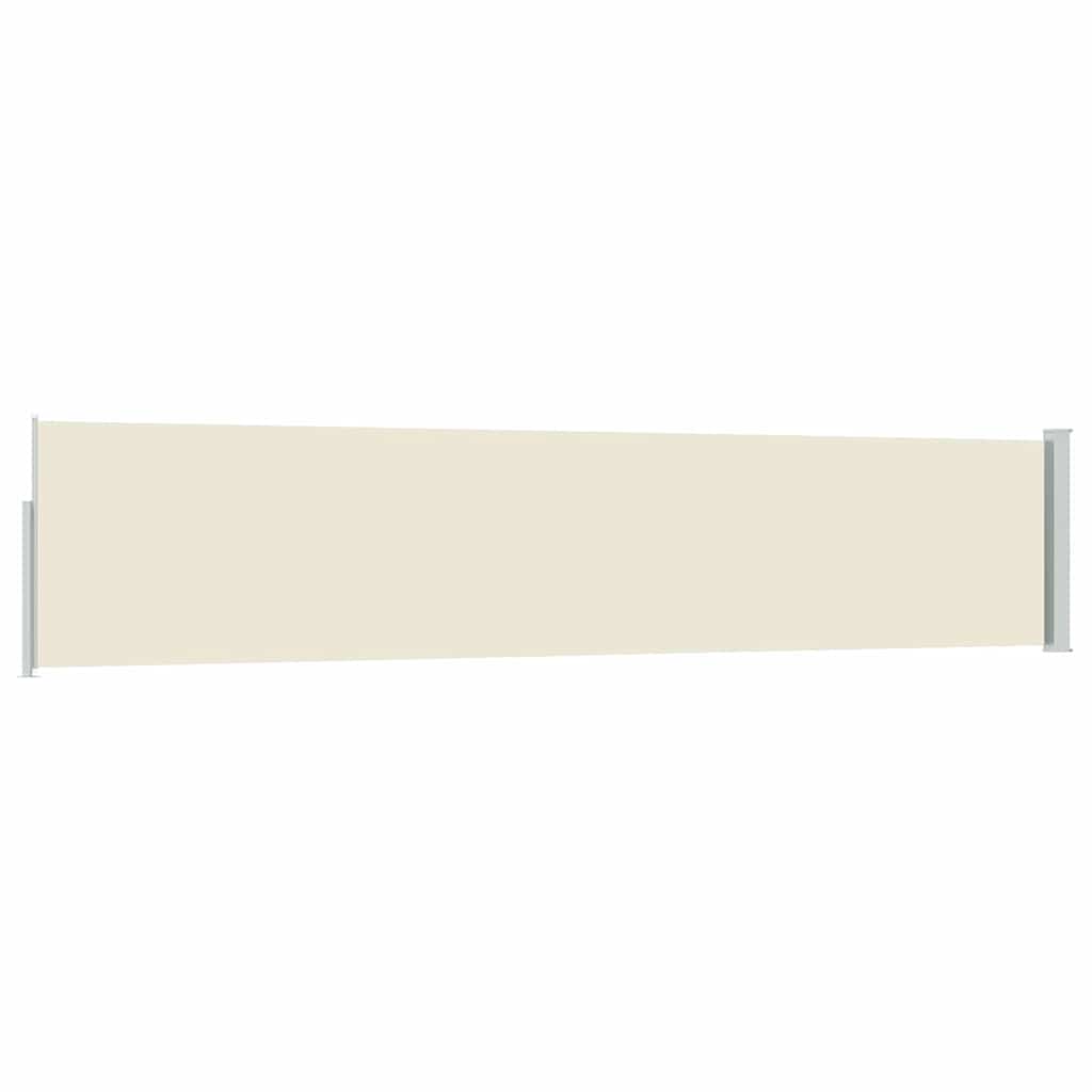 vidaXL Patio Retractable Side Awning 100x514 cm Cream 6