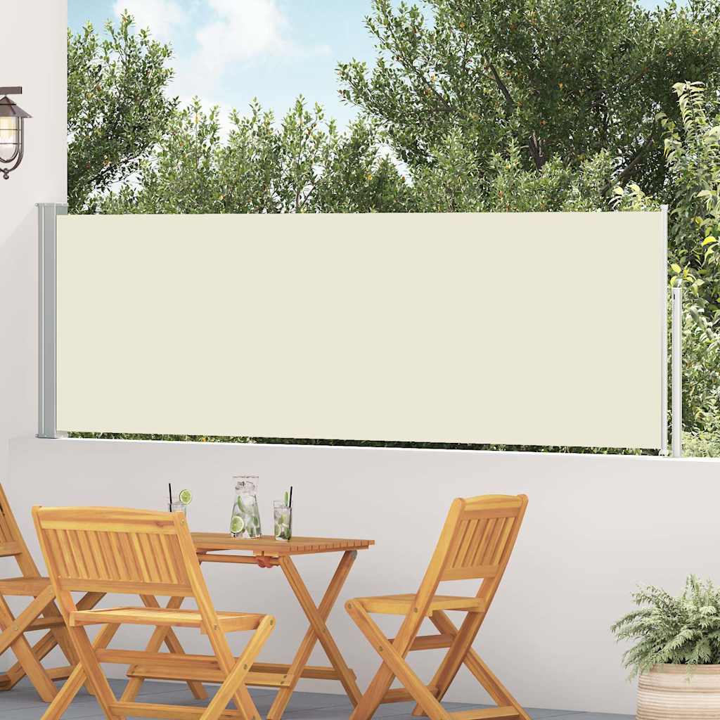 vidaXL Patio Retractable Side Awning 100x514 cm Cream 1