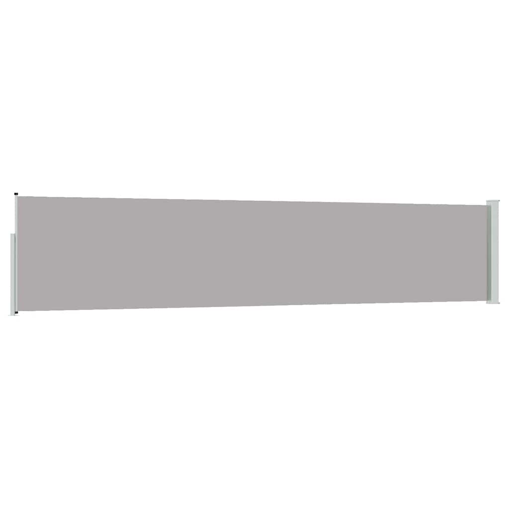 vidaXL Patio Retractable Side Awning 100x500 cm Grey 6