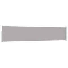vidaXL Patio Retractable Side Awning 100x500 cm Grey 6