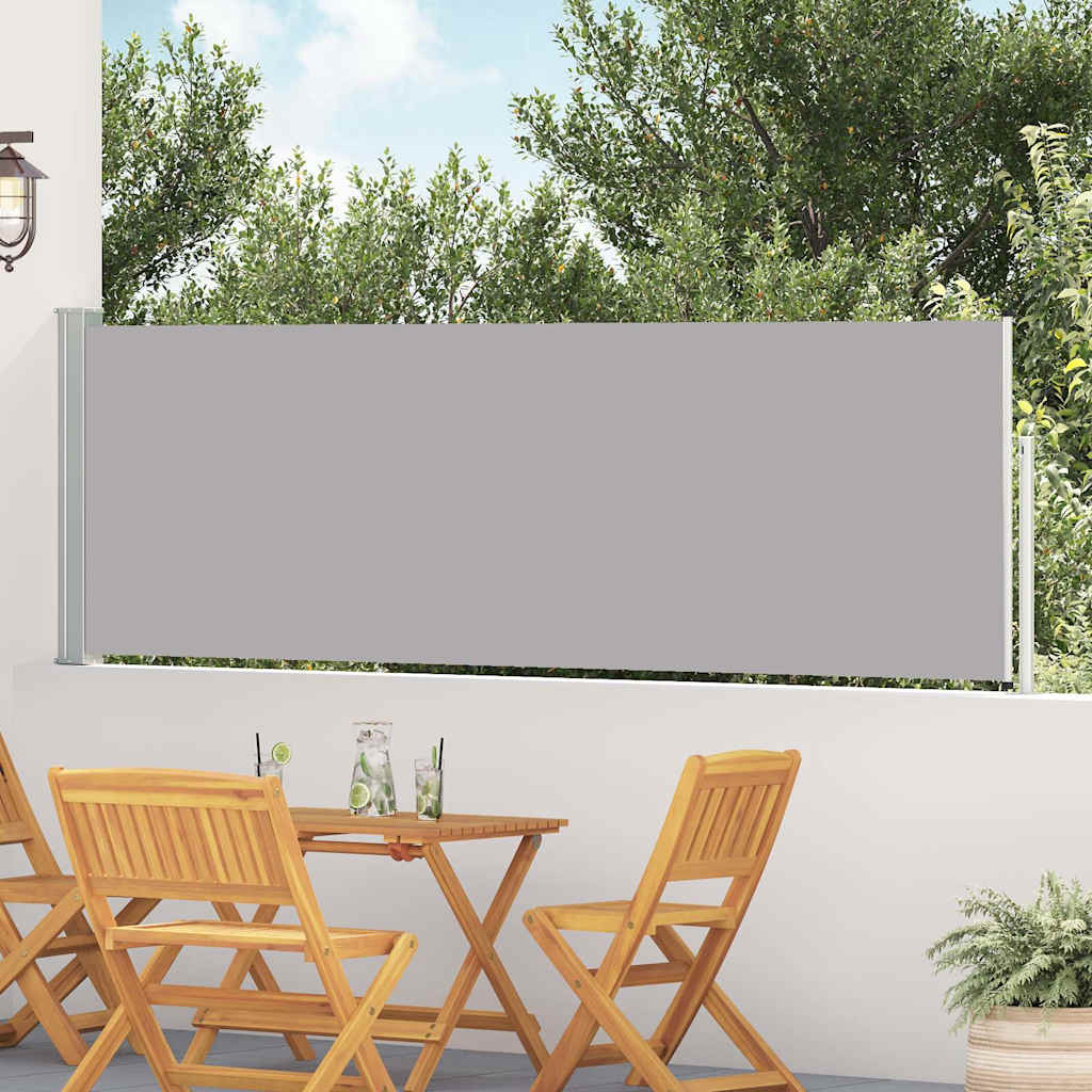 vidaXL Patio Retractable Side Awning 100x500 cm Grey 1