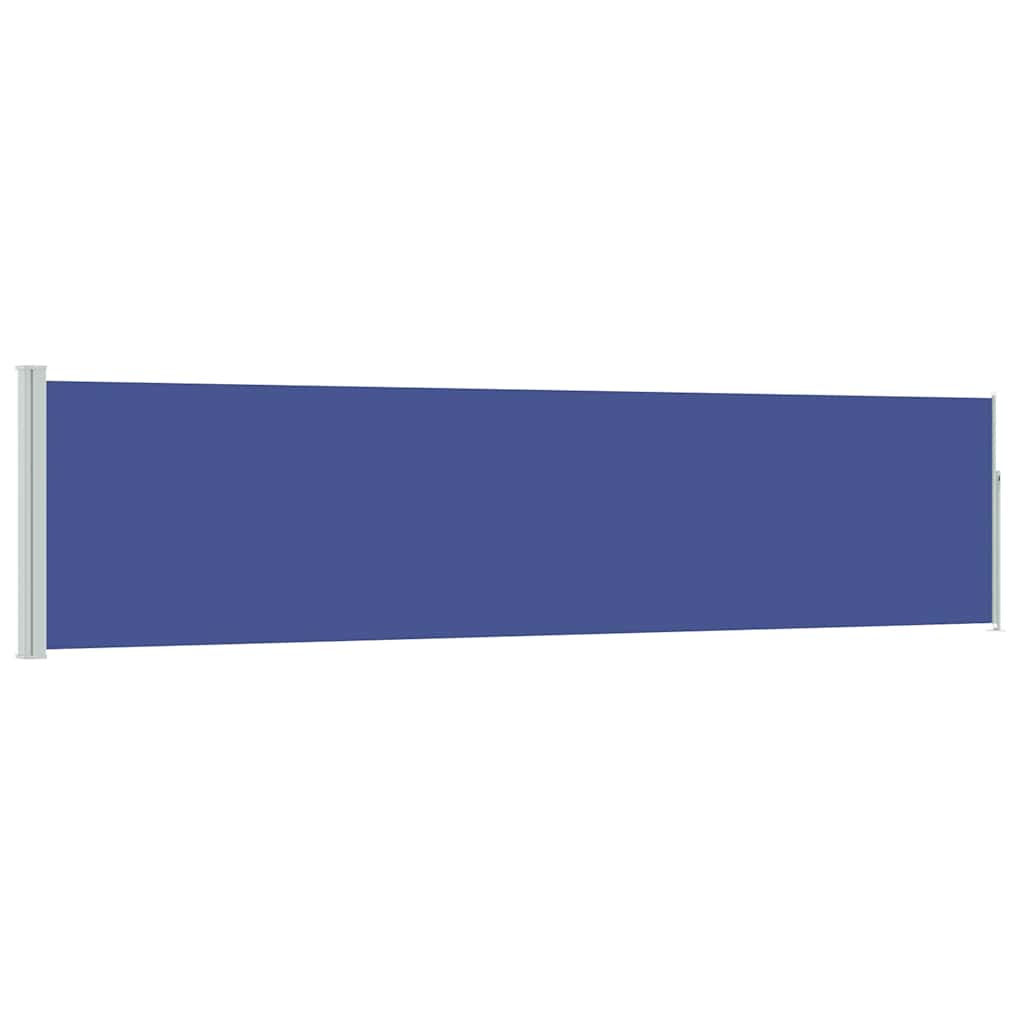 Patio Retractable Side Awning 117x514 cm Drop 500 cm Width 117 cm Blue