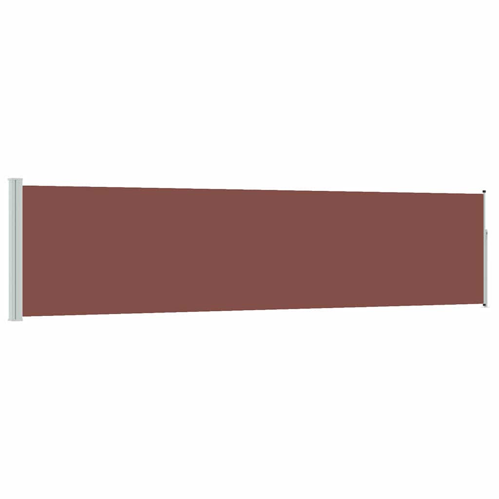 vidaXL Patio Retractable Side Awning 117x514 cm Brown 2