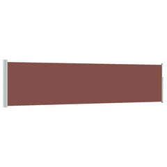 vidaXL Patio Retractable Side Awning 117x514 cm Brown 2