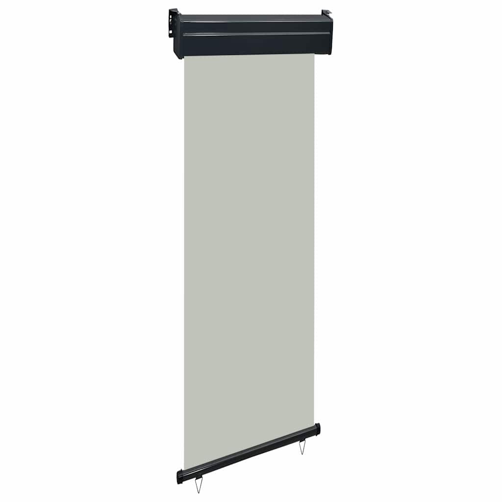 vidaXL Balcony Side Awning | Grey | Steel | 65x250 cm | Retractable | Awning 1