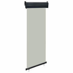 vidaXL Balcony Side Awning | Grey | Steel | 65x250 cm | Retractable | Awning 1