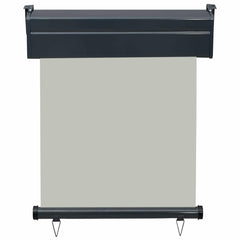 vidaXL Balcony Side Awning | Grey | Steel | 65x250 cm | Retractable | Awning 4