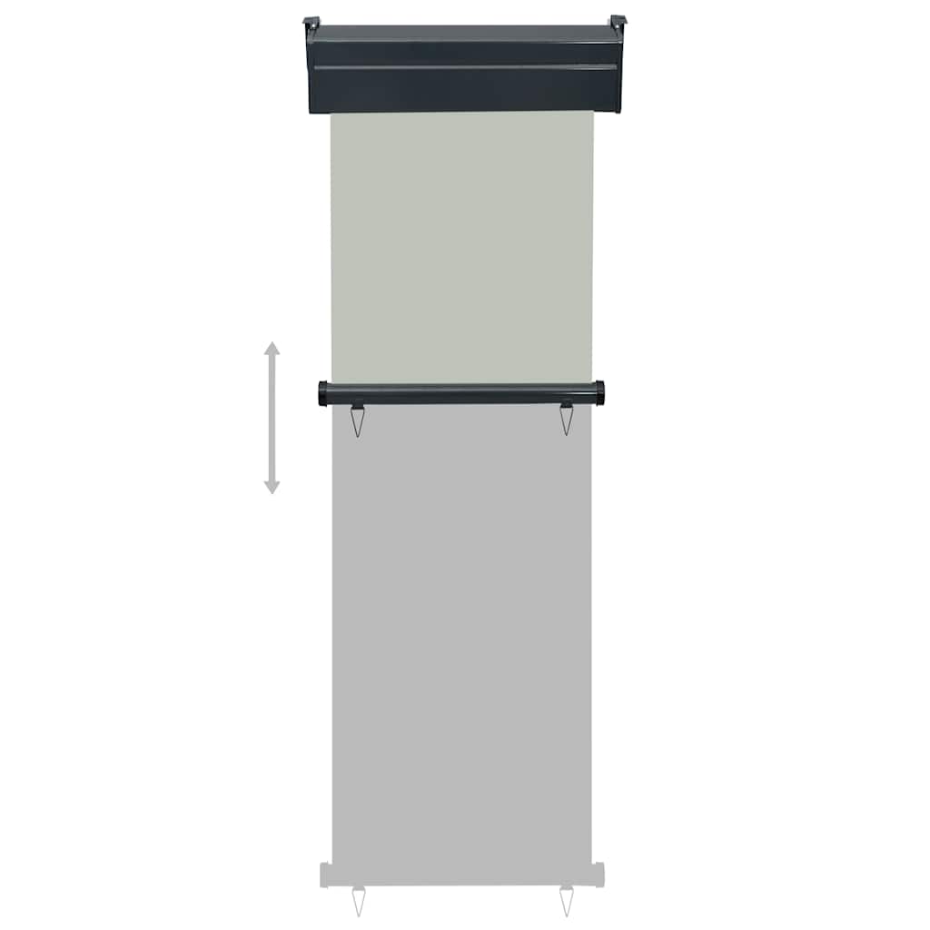 vidaXL Balcony Side Awning | Grey | Steel | 65x250 cm | Retractable | Awning 5