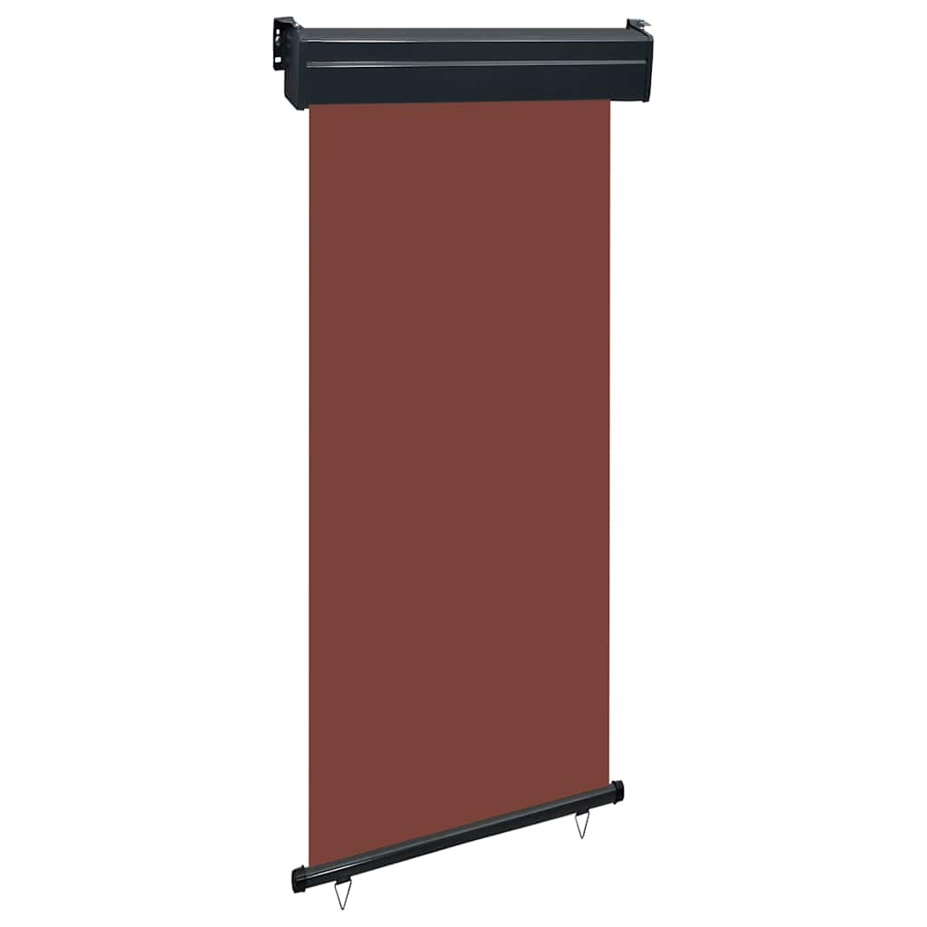 vidaXL Balcony Side Awning | Brown | Polyester | 105x250 cm | Retractable 1