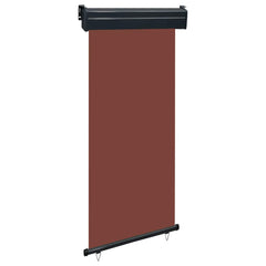 vidaXL Balcony Side Awning | Brown | Polyester | 105x250 cm | Retractable 1