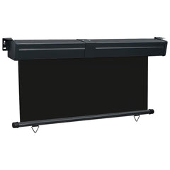 vidaXL Balcony Side Awning 175x250 cm Black 3
