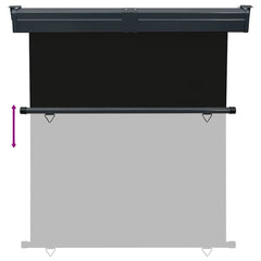 vidaXL Balcony Side Awning 175x250 cm Black 5