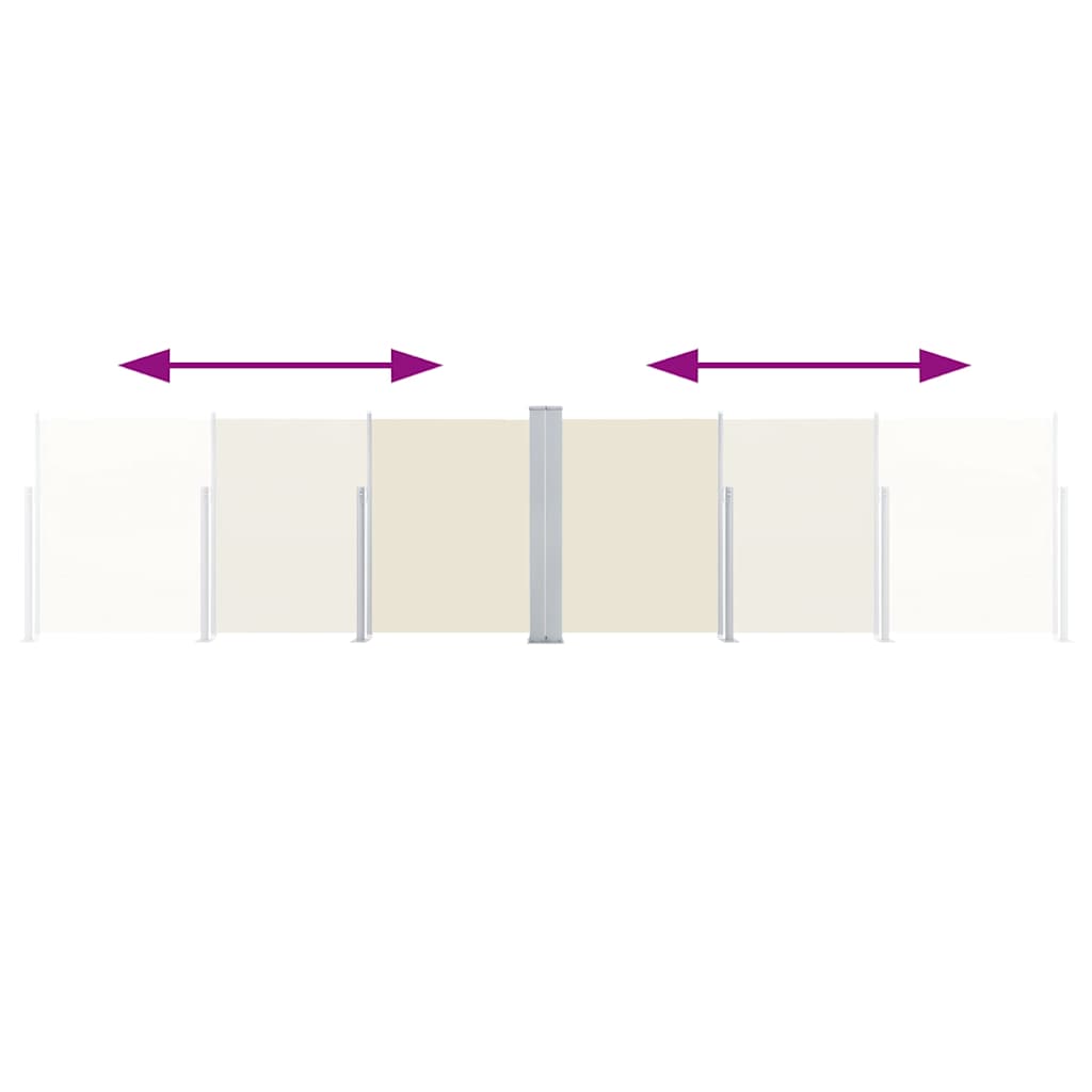 vidaXL Side Awning | Cream | Polyester with PU coating | 120 x 600 cm 6