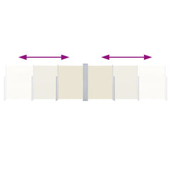 vidaXL Side Awning | Cream | Polyester with PU coating | 120 x 600 cm 6