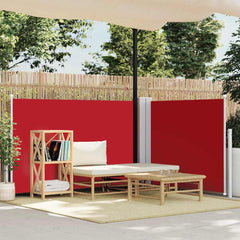 vidaXL Side Awning | Red | Polyester with PU coating | 120 x 600 cm 1