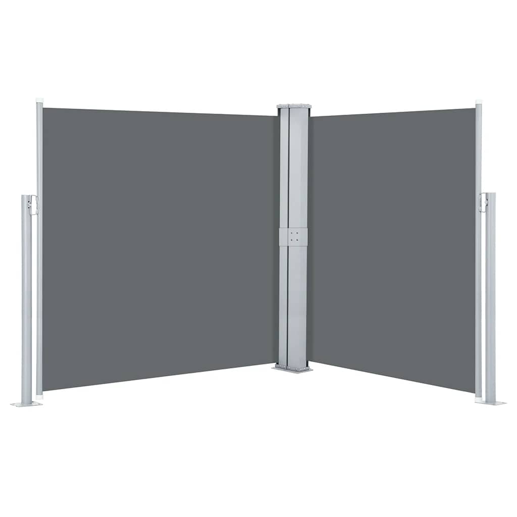 vidaXL Retractable Side Awning Anthracite 140x600 cm 2