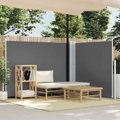 vidaXL Retractable Side Awning Anthracite 140x600 cm 1