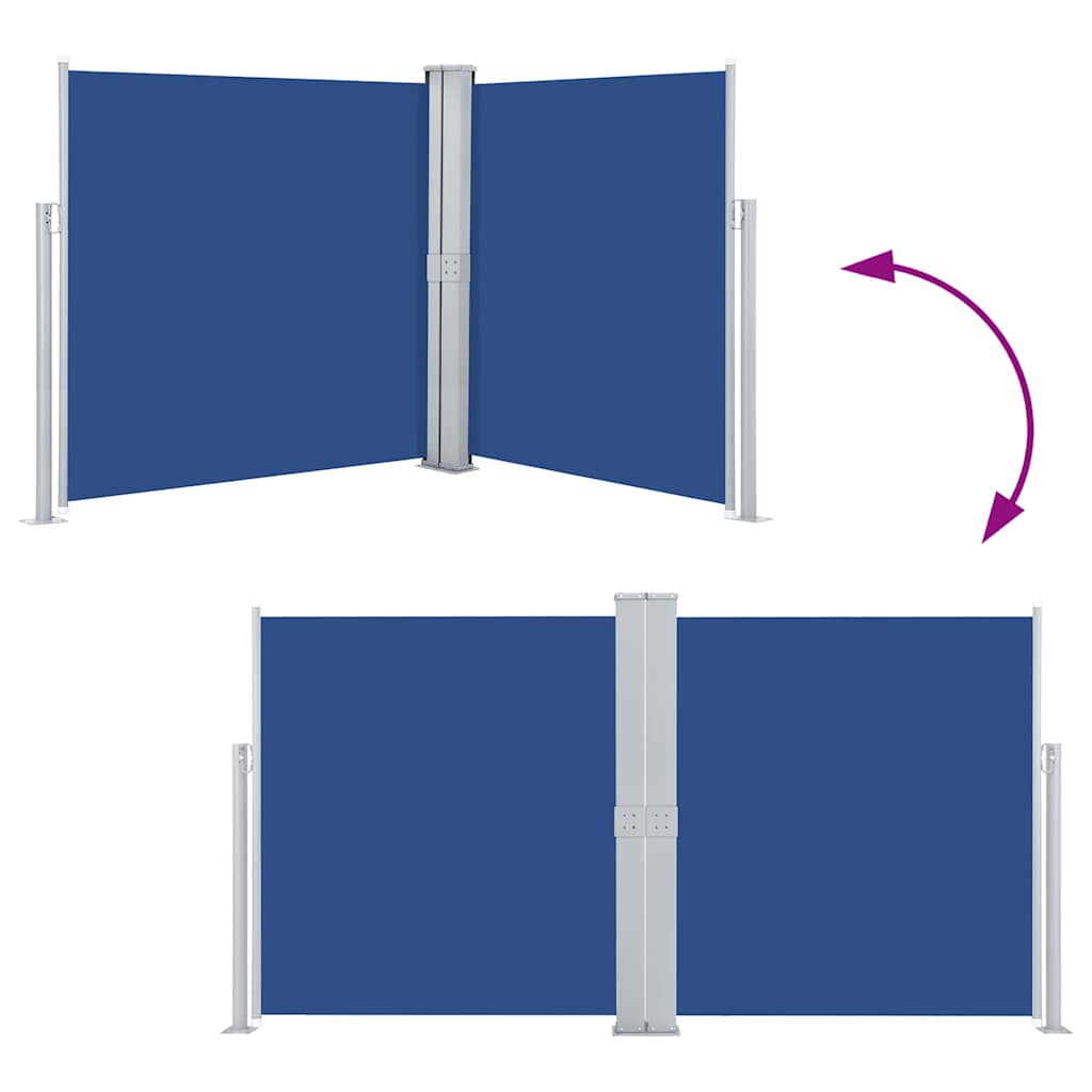 vidaXL Side Awning | Blue | Polyester fabric with PU coating | 160x600 cm 5