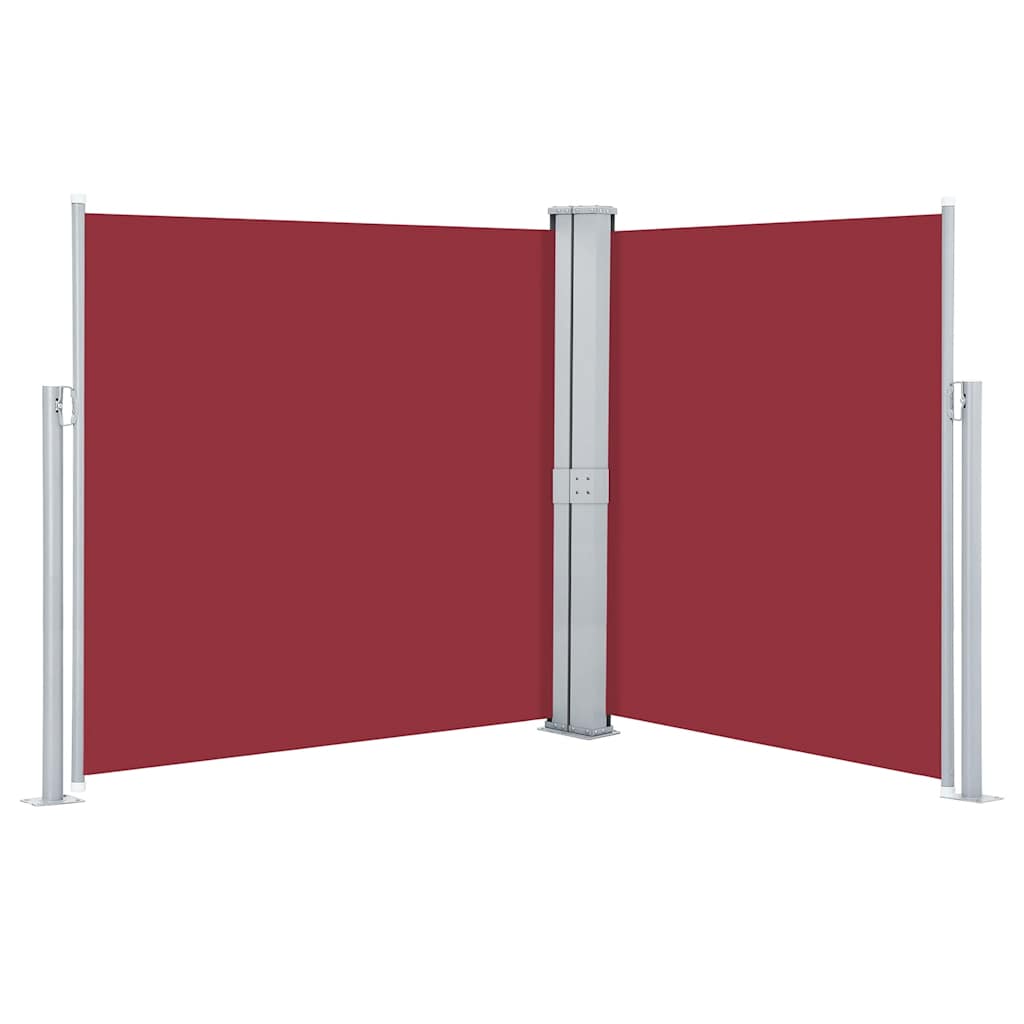 vidaXL Retractable Side Awning 170x600 cm Red 2