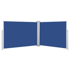 vidaXL Retractable Side Awning Blue 100x1000 cm 2