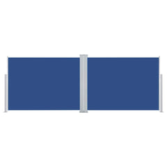 vidaXL Retractable Side Awning Blue 100x1000 cm 4