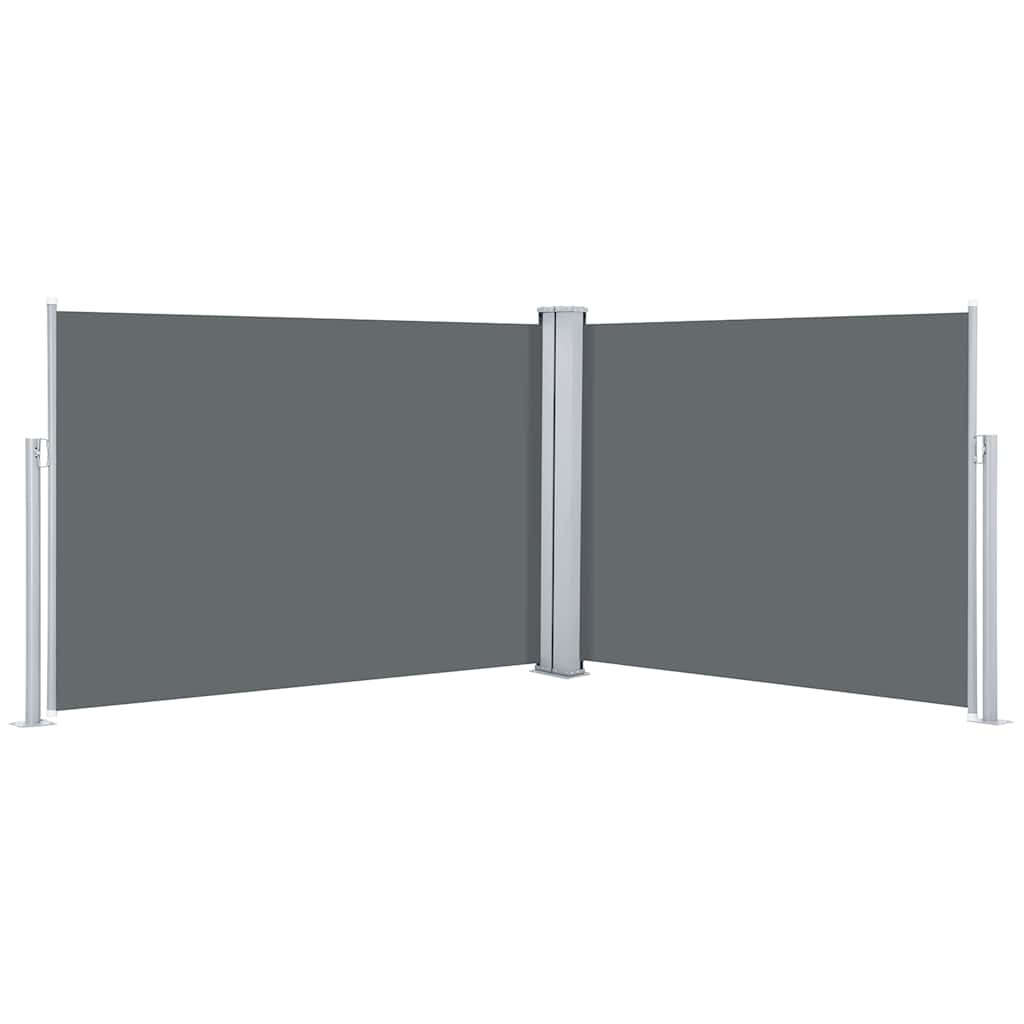 vidaXL Retractable Side Awning Anthracite 120x1000 cm 2