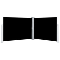 vidaXL Retractable Side Awning Black 140x1000 cm 2