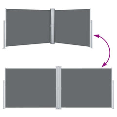 vidaXL Retractable Side Awning Anthracite 140x1000 cm 5