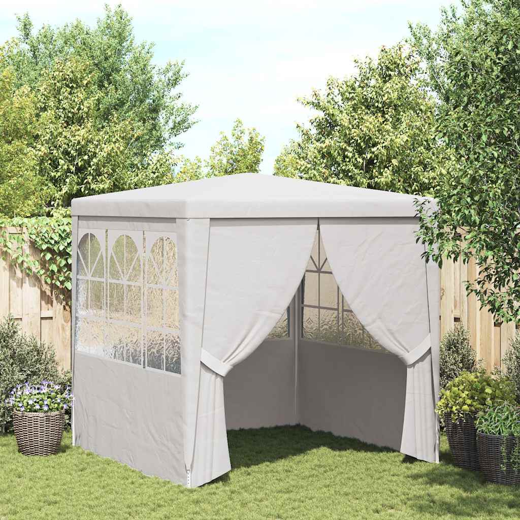 vidaXL Professional Party Tent with Side Walls 2.5x2.5 m White 90 g/m² 1