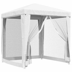 vidaXL Party Tent with 4 Mesh Sidewalls 2x2 m White 2