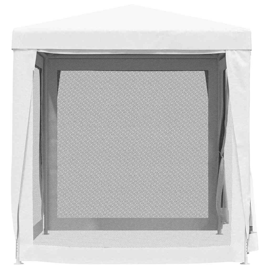 vidaXL Party Tent with 4 Mesh Sidewalls 2x2 m White 5